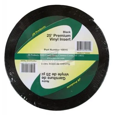 25-Foot Premium Black Vinyl Insert Strip
