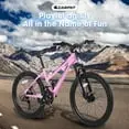 26″ Women’s Mountain Bike for Teens & Adults – Shimano 21-Speed MTB with Dual Brakes, Ergonomic Grip Shifters & Stylish Pink Frame