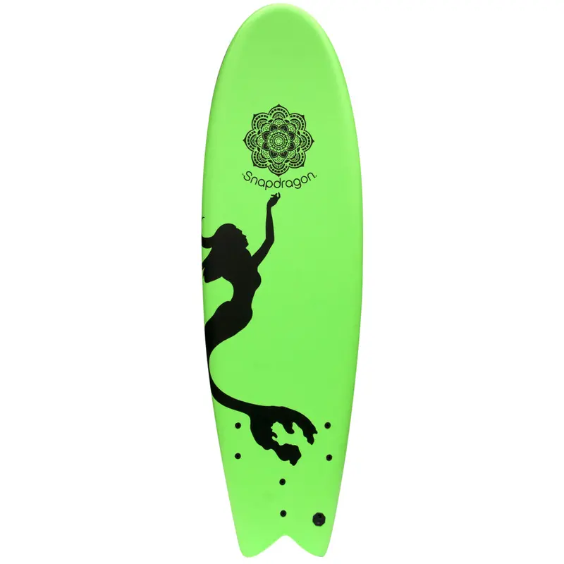 5’10” Snapdragon Mermaid Soft-Top Surfboard – Small-Size Youth or Travel Board