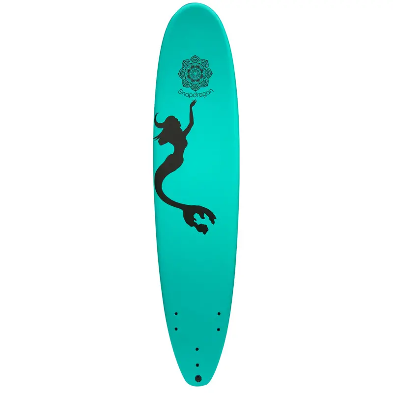 8′ Snapdragon Mermaid-Themed Soft-Top Surfboard – Fun & Functional