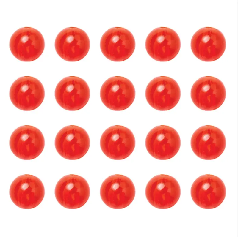 8mm Red Plastic Craft Beads – Pack of 20