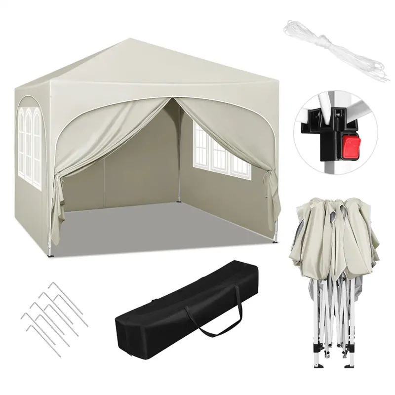 Adjustable UV-Resistant Canopy Tent – 6 Removable Sidewalls, Carry Bag, Ideal for Events & Outdoors