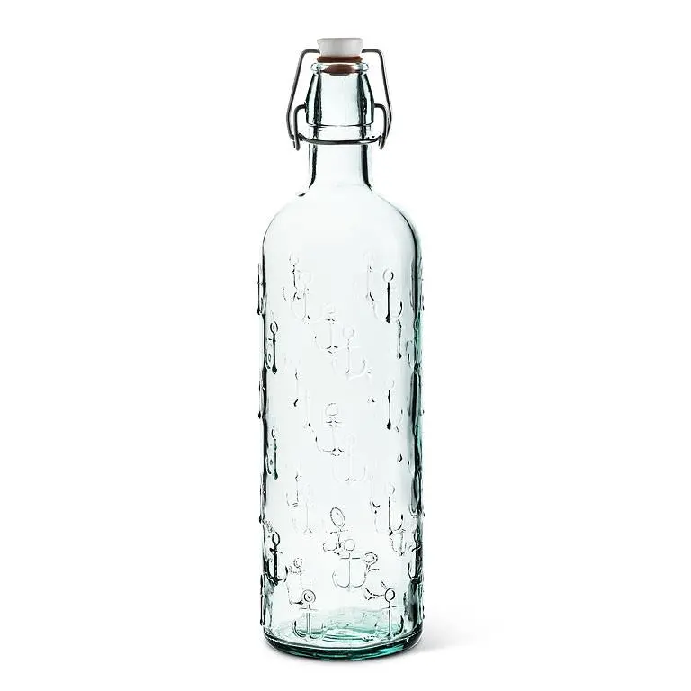 Anchor-Embossed Glass Bottle with Sea Seal Design