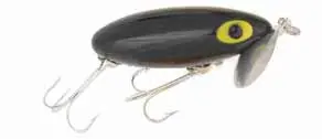 Arbogast Jitterbug Topwater Lure – 5/8-Ounce Black Walking Bait