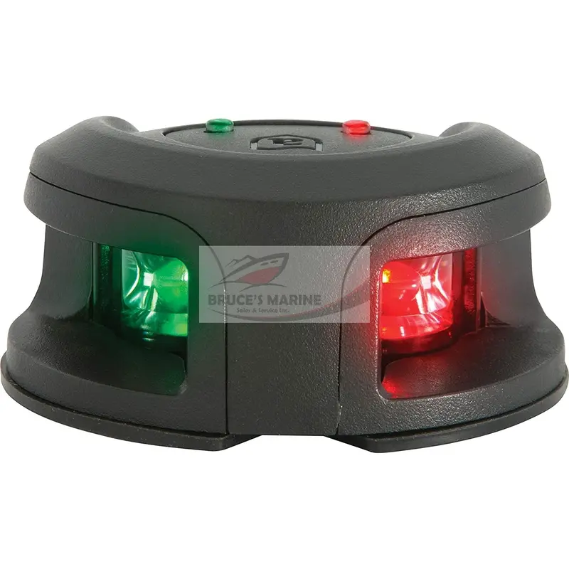 ATTWOOD NV2002PB-7 Black Bow-Mount Bi-Color LED Navigation Light