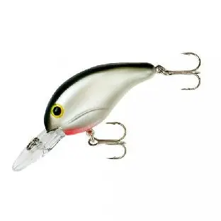 Bandit 4–8 Foot Diving Crankbait – 2-Inch, 1/4-Ounce, Pearl with Black Back