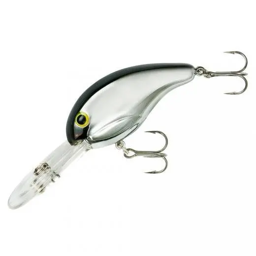 Bandit Chrome Black Back Crankbait – 3/8 oz, 2 in, 8–12 ft