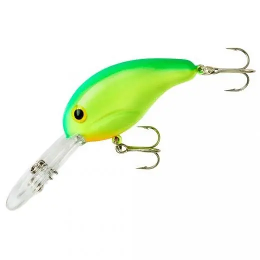 Bandit Crankbait – 3/8 oz, 2-Inch Chartreuse with Green Back (8–12 ft Dive)