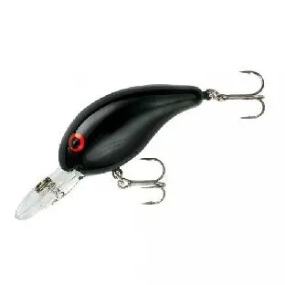 Bandit Shallow-Diving Crankbait – 2 in, 1/4 oz, Solid Black with Red Eye