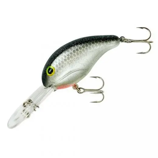 Bandit Silver Minnow Sparkle Crankbait – 2 in, 3/8 oz, 8–12 ft Dive Depth