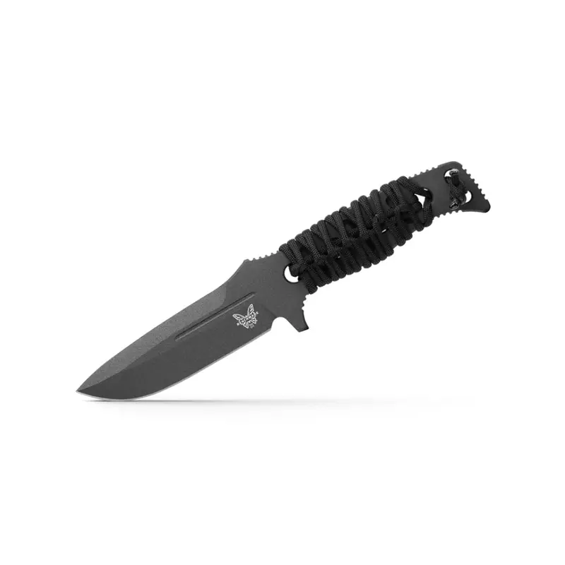 Benchmade Adamas 375BK-1 Fixed Blade – Black Paracord-Wrapped Handle