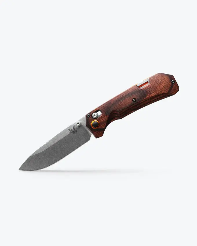 Benchmade Grizzly Creek 15062 Hunting Knife – Stabilized Wood Handle, Drop-Point Design