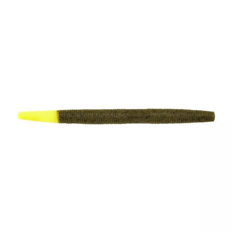 Berkley PowerBait MaxScent The General – 5 in, Green Pumpkin/Chartreuse (8-Pack)