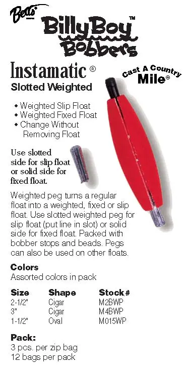 Betts 5-Way Adjustable Oval Float – 1.5″, 3-Pack