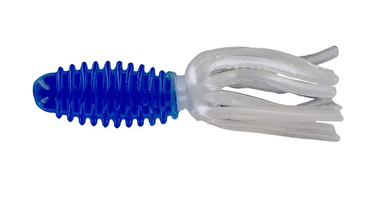 Big Bite Blue Pearl Slab Tube Lure – 1.75 Inch, 10-Pack