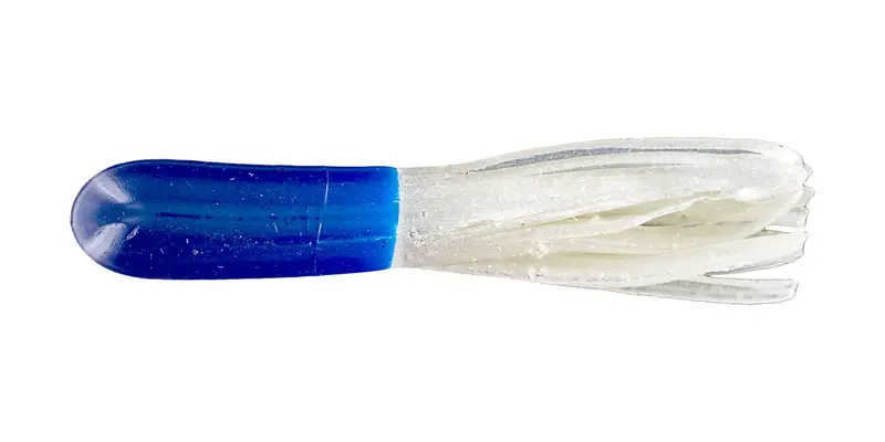 Big Bite Crappie Tube Jig Trailer – 1.5-Inch Blue & Pearl Soft Tube (10-Pack)