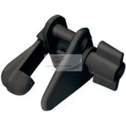 Black Pontoon Gate Latch with Corrosion-Resistant Finish