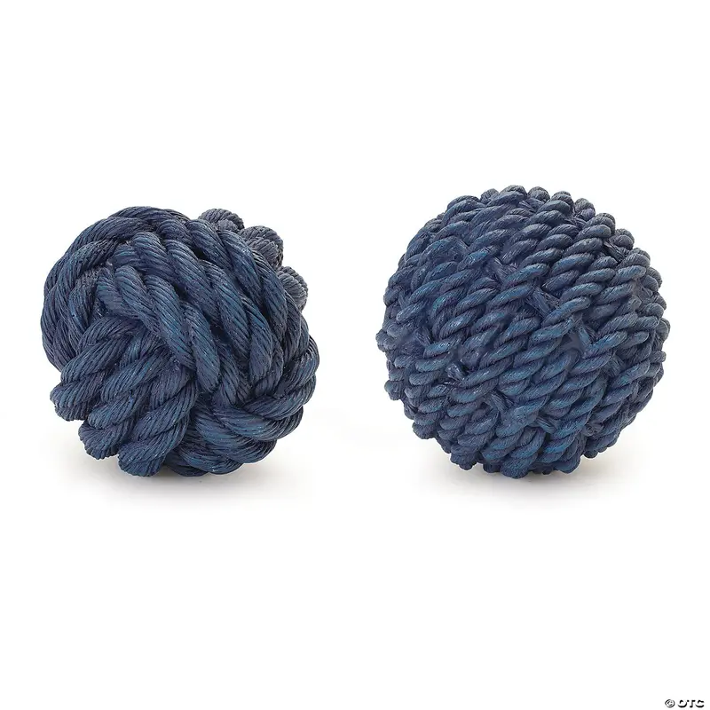 Blue Braided Rope Orb Decorative Filler