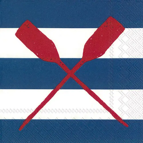 Blue Yacht Club Oar Design Napkin