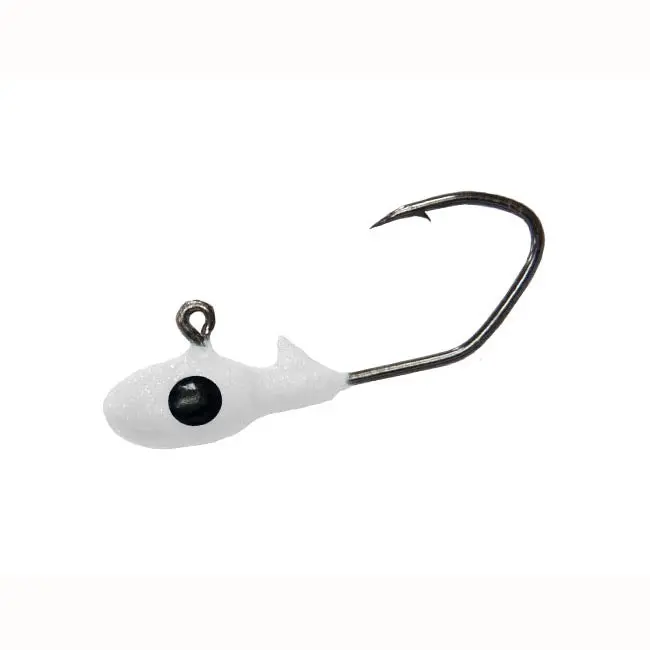 Bobby Garland Overbite Sickle Jig Head – 1/16 oz, Ghost, 10-Pack