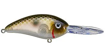 Bomber Fat Free Fingerling Crankbait – 3/8 oz, 2-3/8 Inch, Green Pearl Shad (8–10 ft Dive)