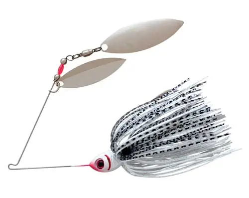 Booyah Blade 1/4 oz Tandem Willow Spinnerbait – Silver Shad