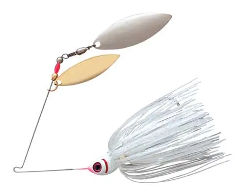 Booyah Blade 3/8-Ounce Tandem Spinnerbait – Satin Silver Glimmer Finish