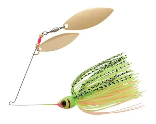 Booyah Blade Spinnerbait – 3/8oz, Tandem Willow, Chartreuse Perch