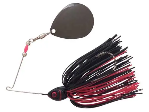 Booyah Moon Talker Spinnerbait – 3/8oz, Black & Red
