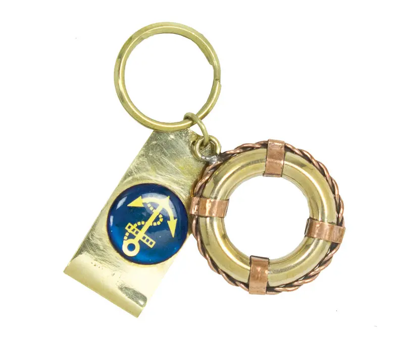 Brass Life Ring Keychain