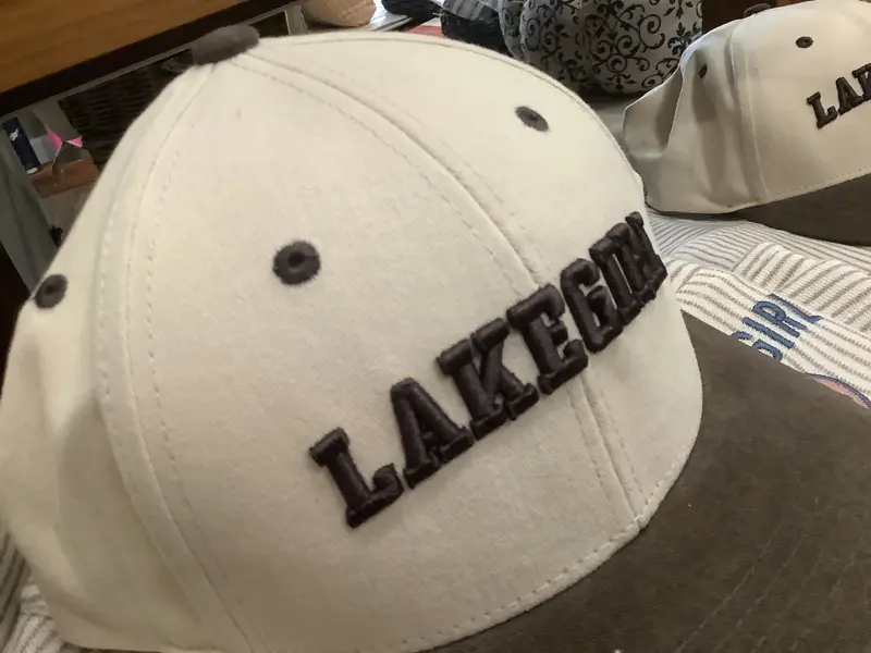 Brushed Cotton Semi-Curve Adjustable Lakegirl Cap – Ivory & Brown