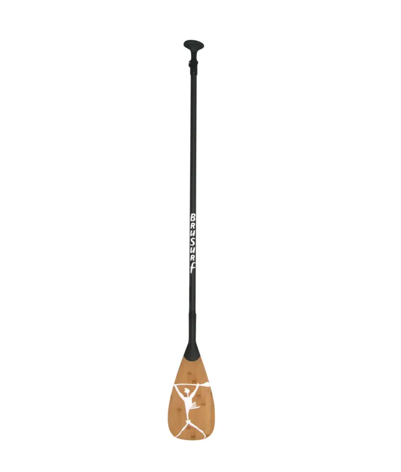 BruSurf Carbon-Bamboo Hybrid Adjustable SUP Paddle – Sustainable Strength & Flexibility