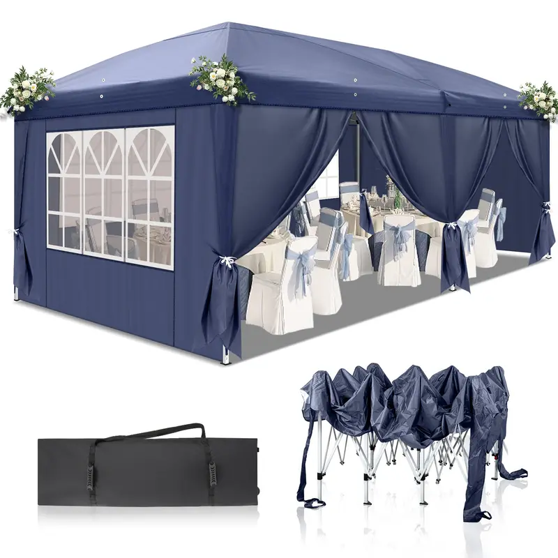 BTMWAY 10′ x 20′ Event Canopy Tent – Commercial-Grade Pop-Up Gazebo for Weddings, Parties & Patios