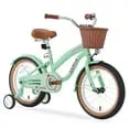 BTMWAY 16-Inch Kids’ Bike – Anti-Skid Tires, Basket, Training Wheels, and Beach-Ready Design for Ages 4–7