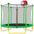 BTMWAY 55″ Toddler Trampoline – Indoor/Outdoor Mini Tramp with Full Enclosure, Safety Pad & Play Balls