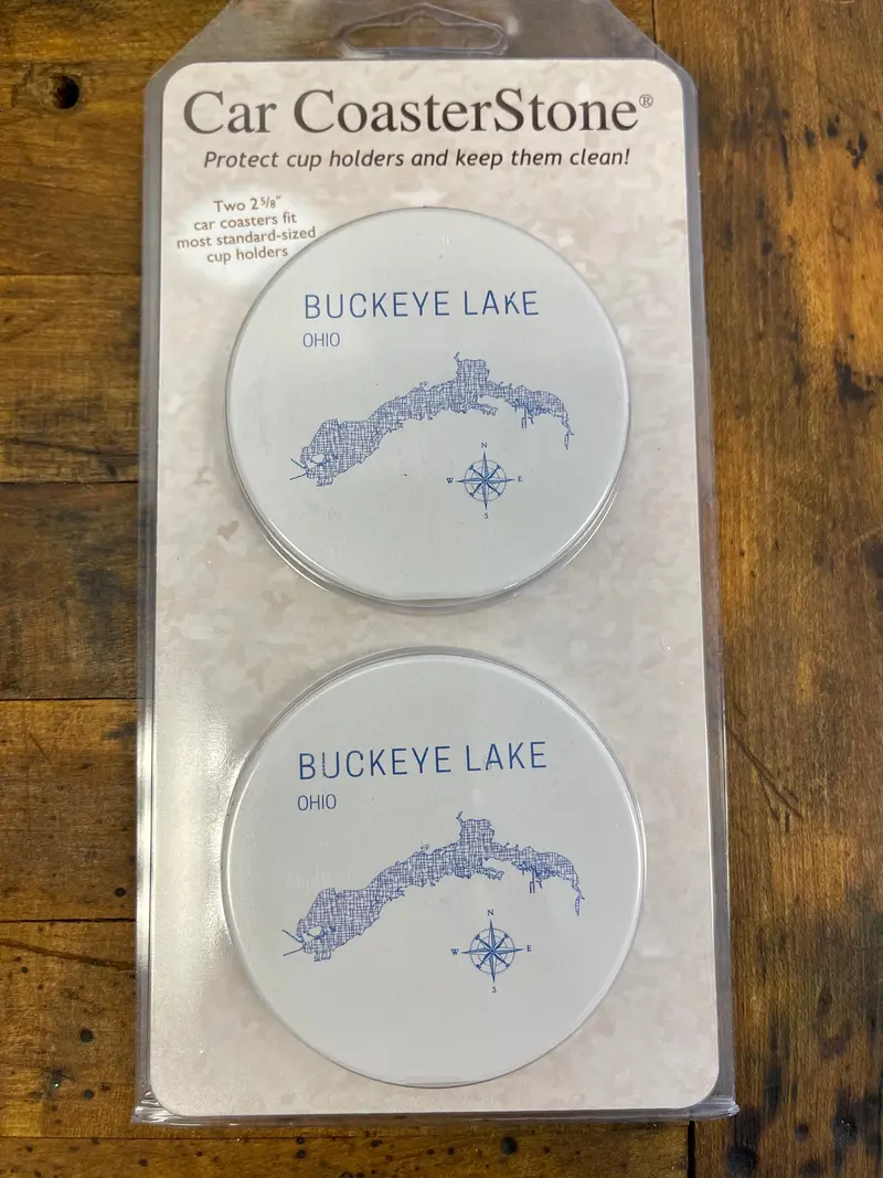 Buckeye Lake Car Coaster Pair – Non-Slip Dashboard Accessories