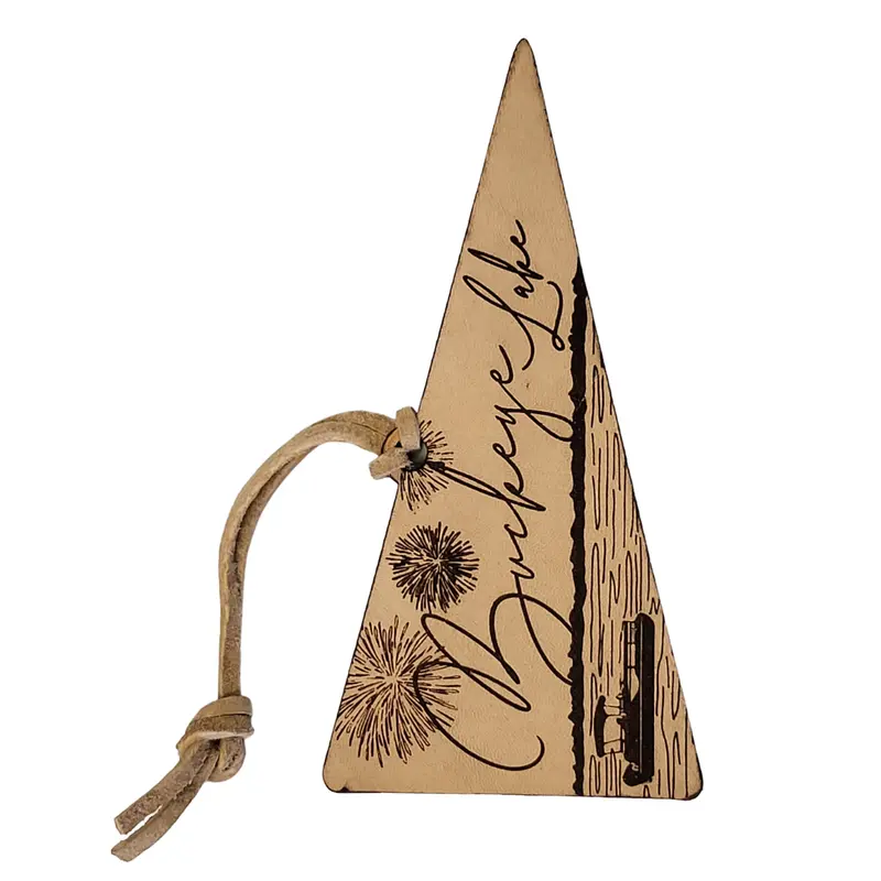 Buckeye Lake Fireworks & Pontoon Boat Pennant Ornament