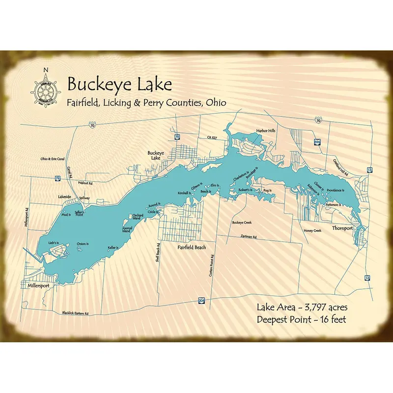 Buckeye Lake Inspired Lake Art Print