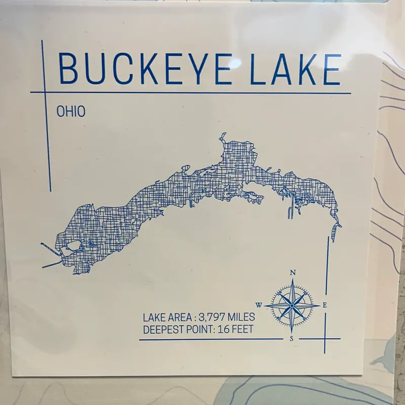 Buckeye Lake Vinyl Decal for Windows, Cars, and Gear