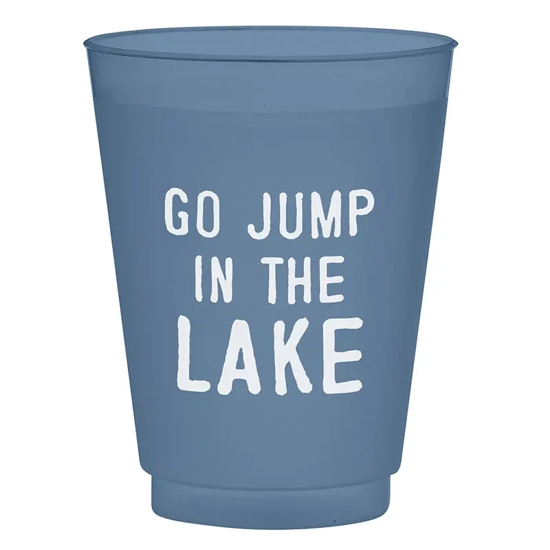 Chill-Ready Frost Cup: ‘Go Jump in the Lake’ Motif