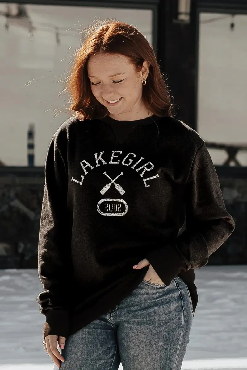 Chocolate Brown Sanded Fleece Crewneck Sweatshirt