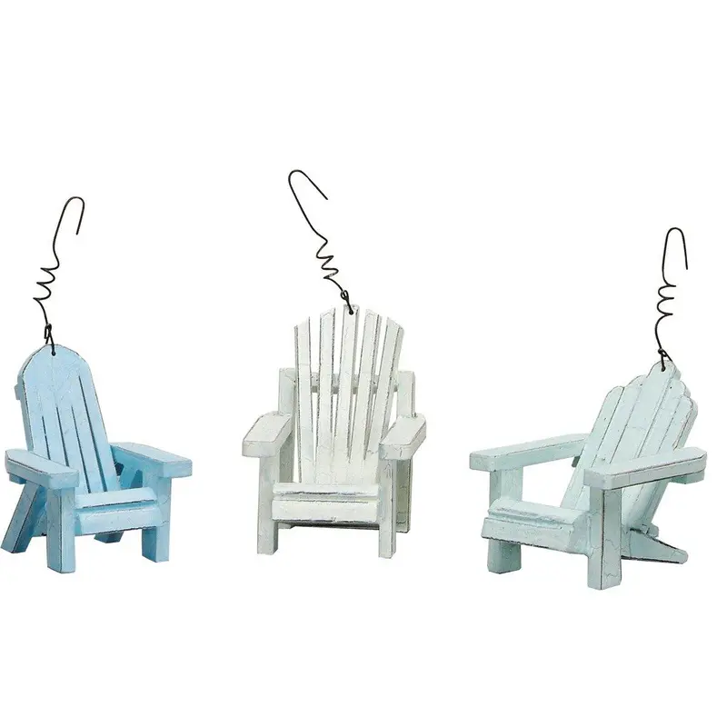 Coastal Beach Chair Miniature Ornament