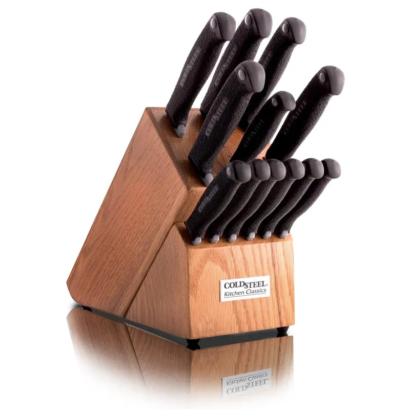 Cold Steel Kitchen Classics 12-Piece Knife Set – Professional-Grade Cutlery Collection (#59KSSET)