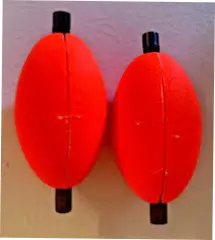 Comal Slotted Oval Slip Float – 2.5-Inch Size, Red, 50-Pack