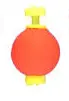 Comal Snap-On Unweighted Round Float – 1.25 in Diameter, Orange, 25 per Bag