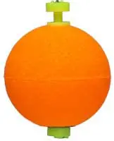 Comal Snap-On Weighted Round Float – 1.25 in Diameter, Orange, 25 per Bag