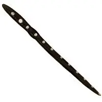 Creme Scoundrel Weedless Worm – 6-Inch Black with White Dots