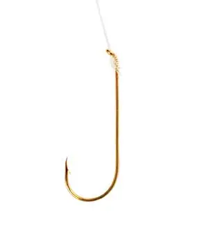 Eagle Claw Aberdeen Gold Snelled Hook – Size 2