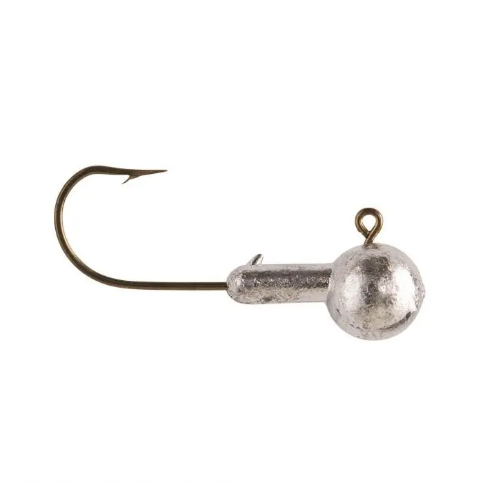 Eagle Claw Ball Head Jig – 1/4 oz, Unpainted (10-Pack)