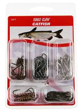 Eagle Claw Catfish Hook Assortment – 40-Piece Heavy-Duty Selection